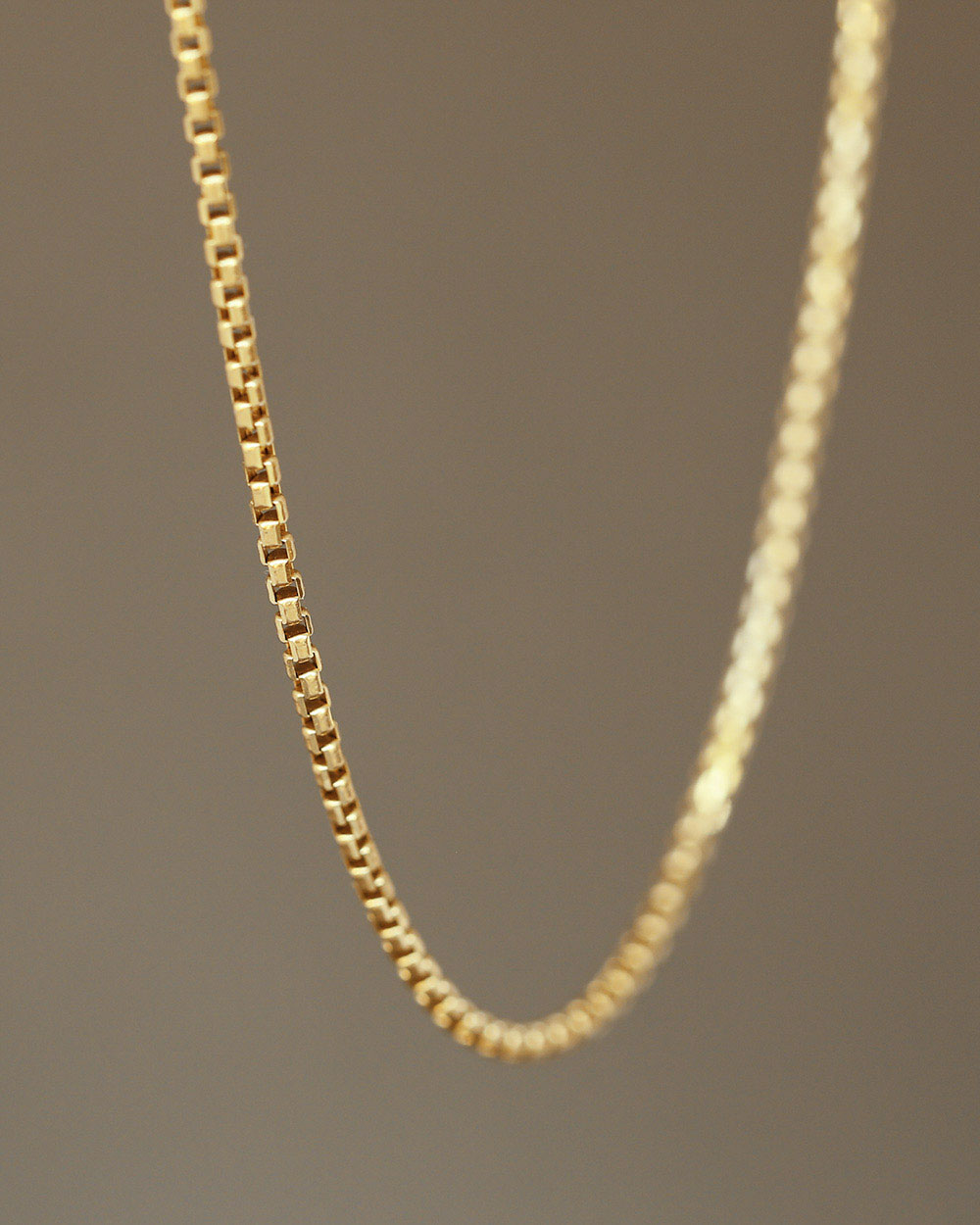 Gold Box Chain Necklace - PDPAOLA