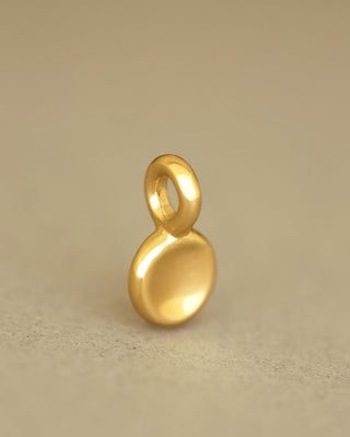 button pendant by george rings solid 18k yellow gold circle disc pendant not hollow