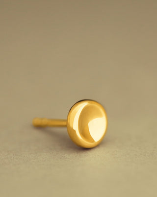 Button Studs by George Rings solid 18K yellow gold circle disc earrings