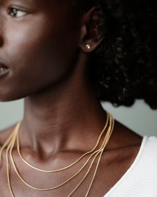 button studs by george rings solid 18k yellow gold round circle earrings