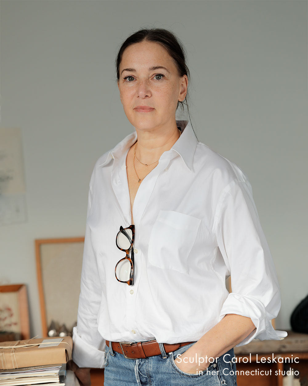 Carol Leskanic in her Connecticut studio