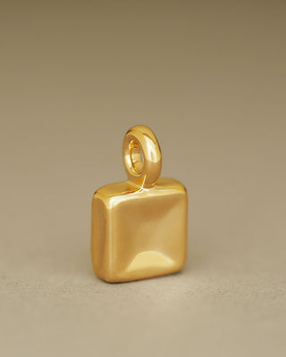 chubby square pendant by george rings solid 18k gold nugget charm 