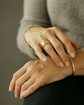 The Crown Ring by George Rings solid 18k gold cast band with beading