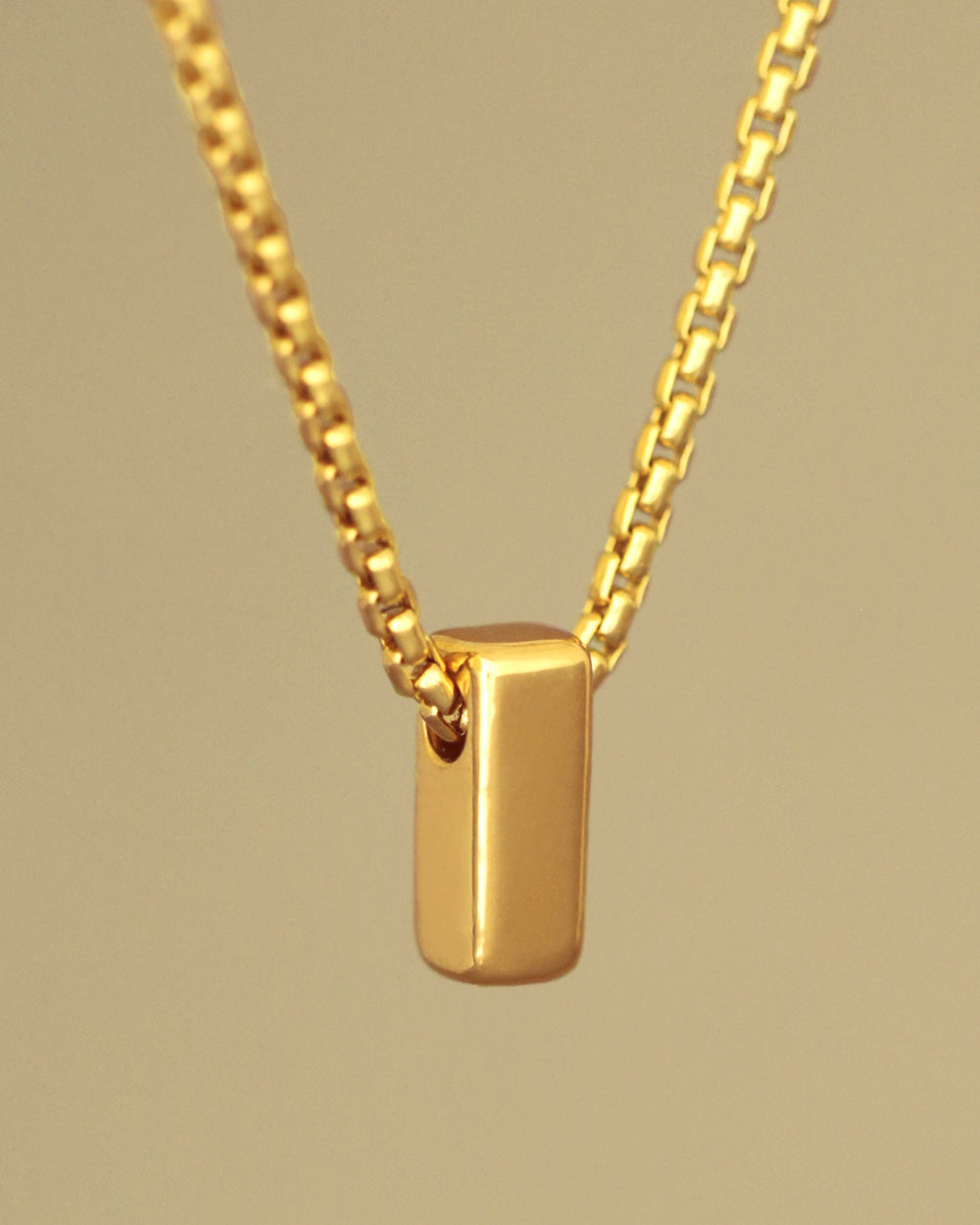 Chain Necklace Solid Gold Bar Pendant 18k Gold Bar Necklace Carol Leskanic X George Rings