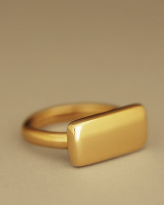 Gold Bar Ring by George Rings solid 18k yellow gold