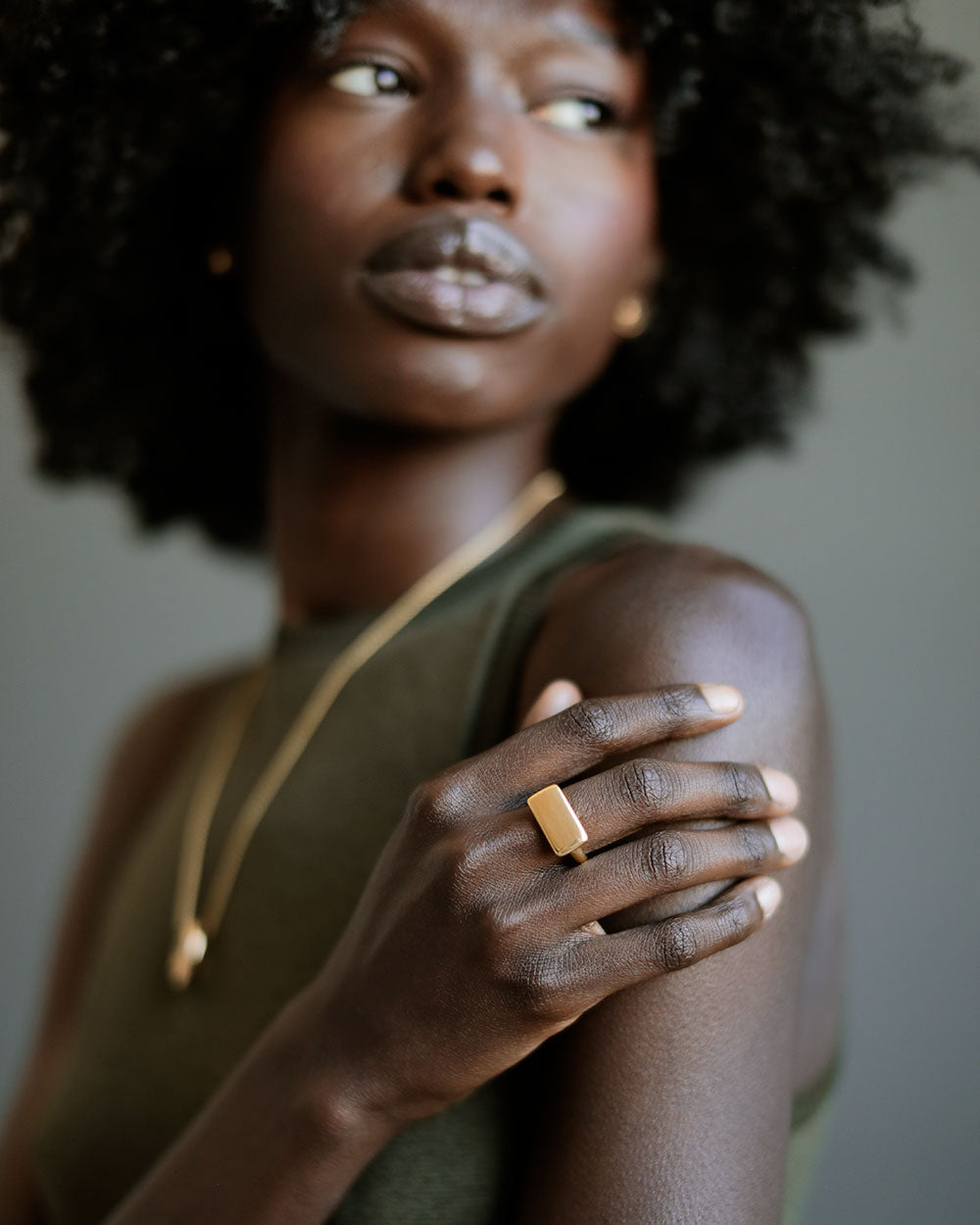 Gold Bar Ring by George Rings - 18k yellow gold