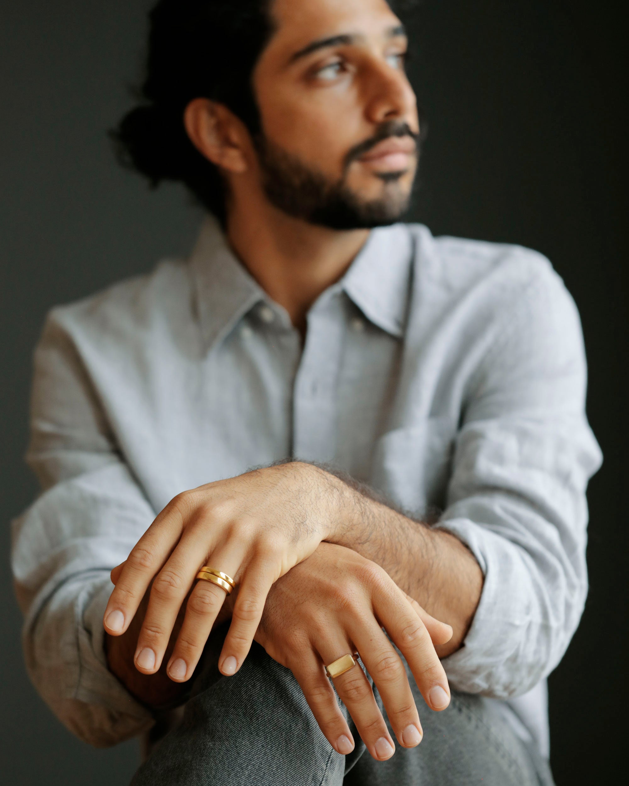 Gold Bar Ring by George Rings - 18K Yellow Gold 10 Gold Bar Ring by George Rings - 18K Yellow Gold 10