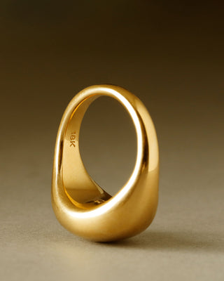 Monte Carlo Bauble Ring George Rings cocktail ring solid 18K yellow gold dome ring upside down not hollow