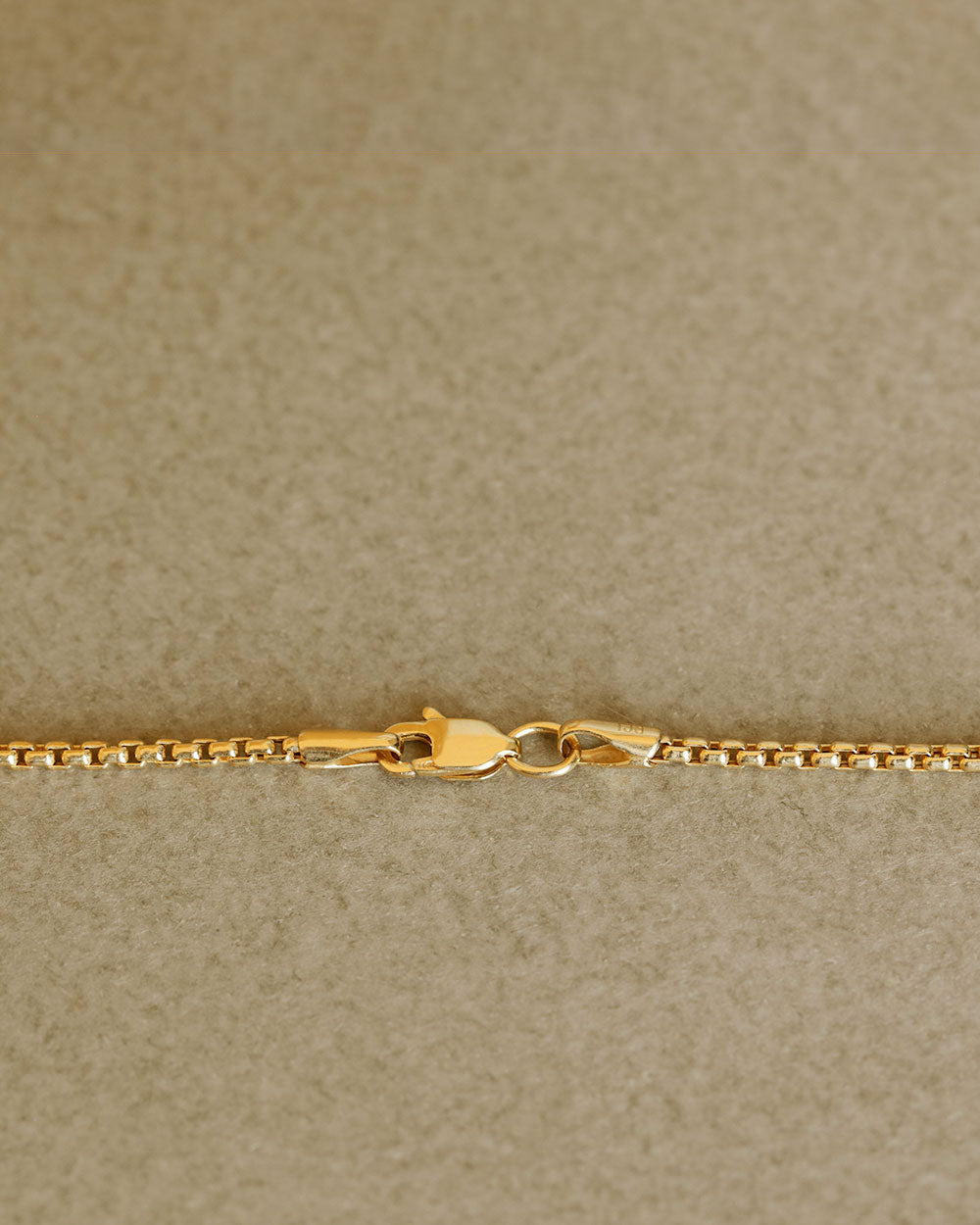thumbnail image 2 of 14K Solid Yellow Gold Box Chain Necklace – .65mm, 16-30 Inch, Spring Ring Clasp, Made In Italy, Hallmarked 2 of 2