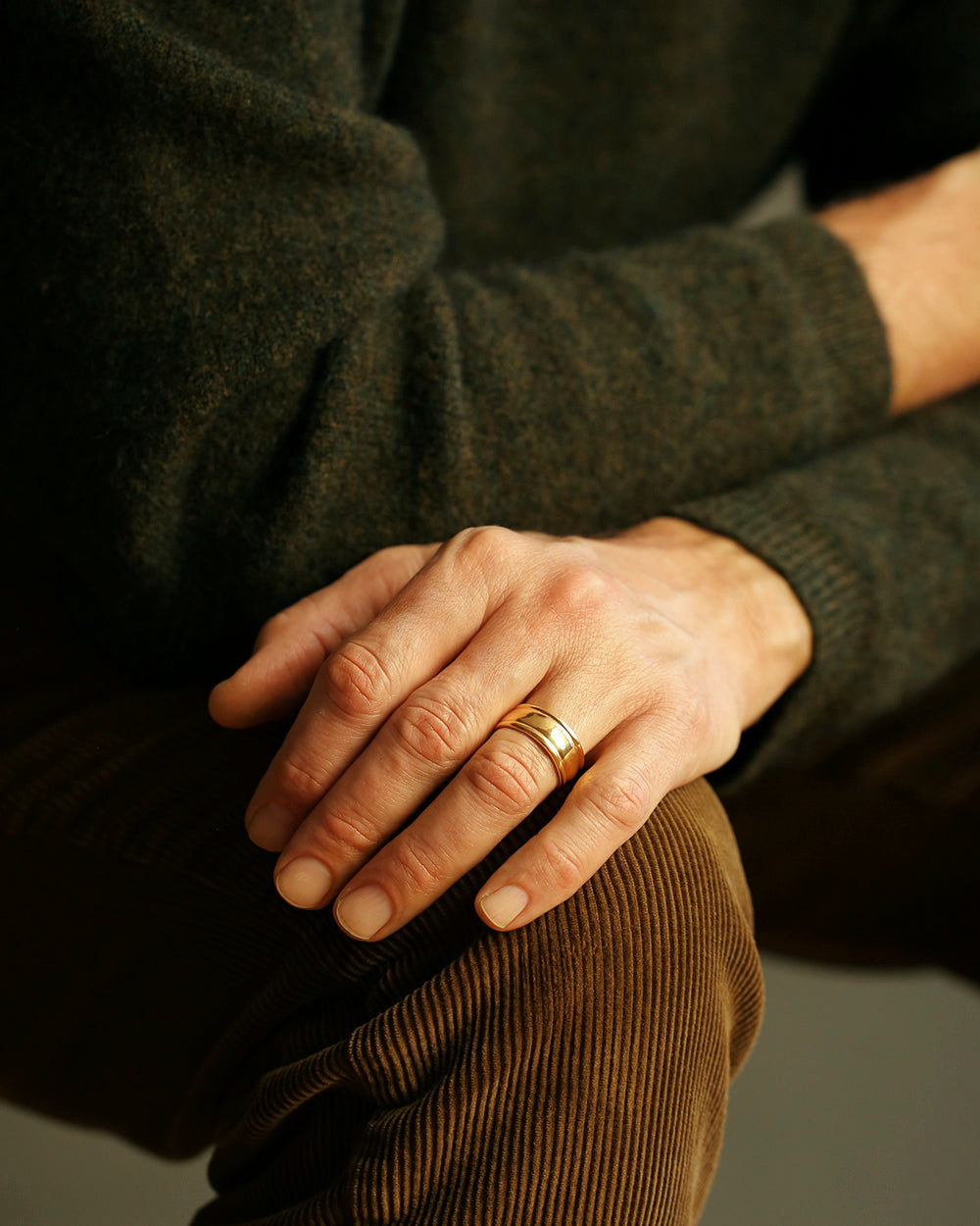 SoHo Triple Decker Band by George Rings 18K yellow gold