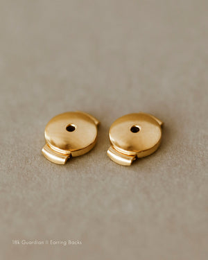 18k gold guardian II earring backs george rings