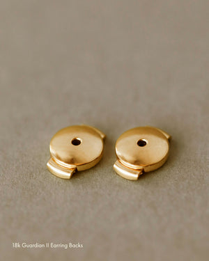 solid 18k gold guardian II safety backs for stud earrings george rings